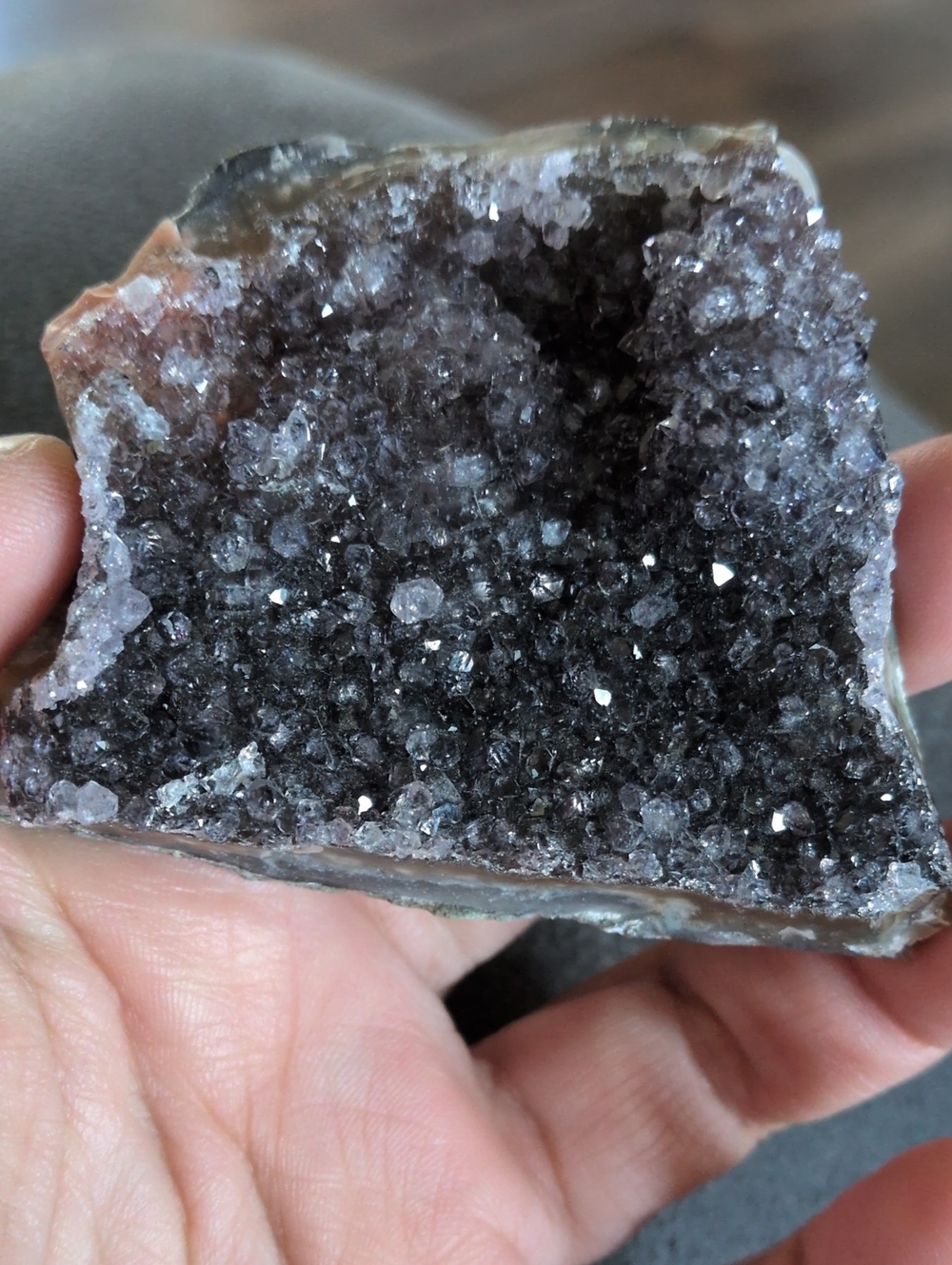Purple Dark‎ Amethyst Crystal Geode Cluster
